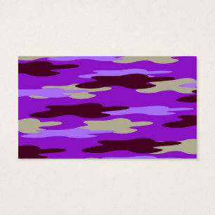 Cartes De Visite Camouflage pourpre abstrait de Camo
