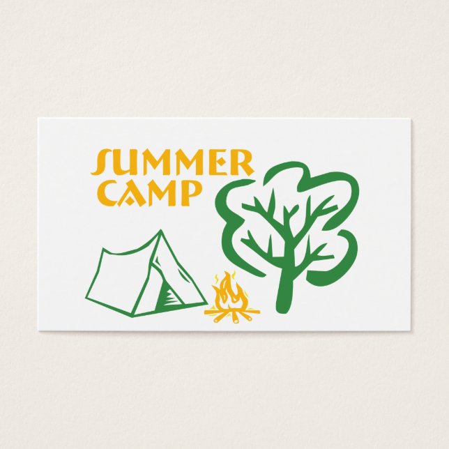 Cartes De Visite Camp d'été (Devant)