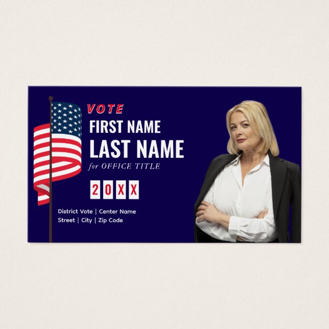 Cartes De Visite Campagne électorale de candidat politique personna (Devant)