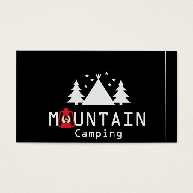 Cartes De Visite camping de montagne (Devant)