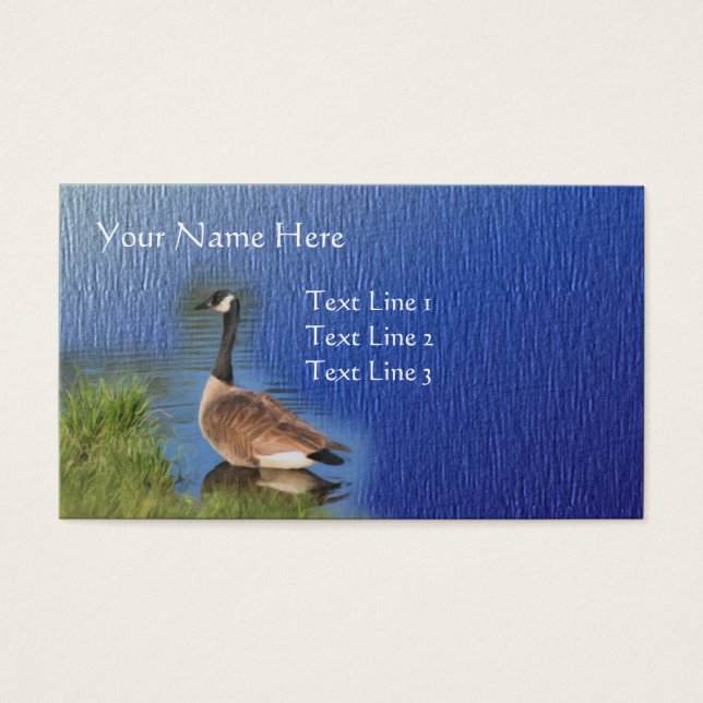 Cartes De Visite Canada Goose Nature Animal Art (Devant)