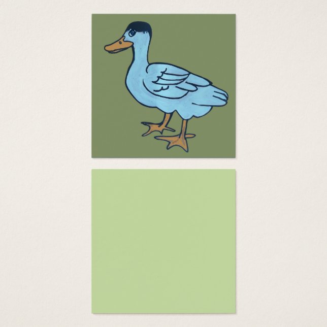 Cartes De Visite Canard blanc avec tête noire (Devant & derrière)