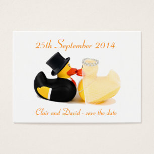 Cartes De Visite Canards de mariage 2 ... Enregistrez la date