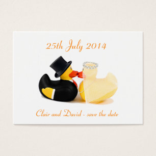 Cartes De Visite Canards de mariage 2 ... Sauvegarder la date