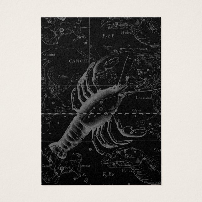 Cartes De Visite Cancer Constellation Hevelius 1690 Décor (Devant)