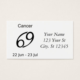 Cartes De Visite Cancer Crabe Zodiac Thunder_Cove