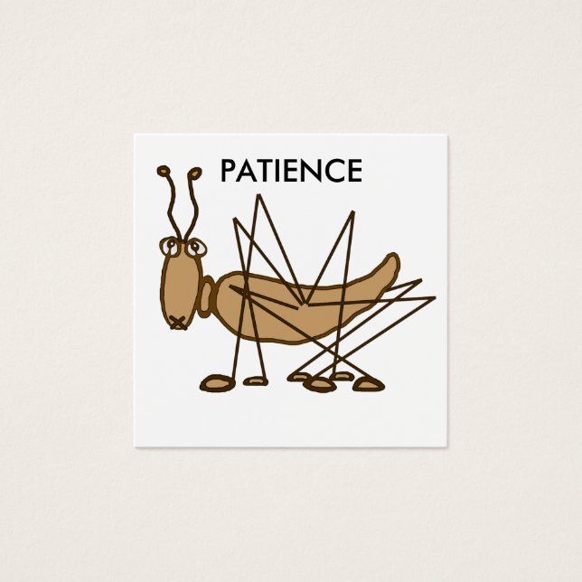Cartes De Visite Caricature de pâturage de Patience insecte (Devant)