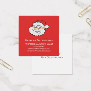 Cartes De Visite Caricature informelle et amusante du Père Noël pro