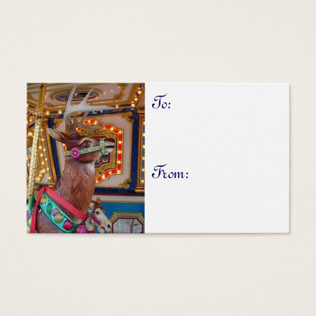 Cartes De Visite Carousel Reindeer (Devant)