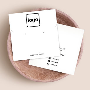 Cartes De Visite Carré Ajouter logo oreille blanche et écran Neckla