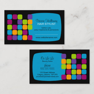 Cartes de visite carrés colorés et audacieux