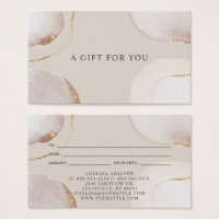 Carte-cadeau Luxueuse Pailletée Aquarelle Abstrait