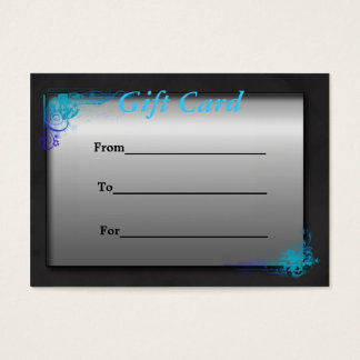 Cartes De Visite Carte-cadeau Spa Floral Blue Turquoise