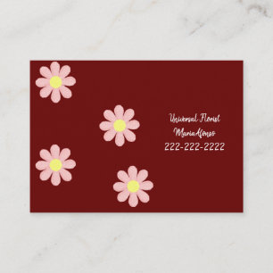 Cartes de visite, Cartes de visite florales Fleuri