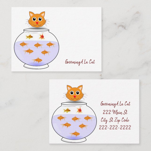 Cartes de visite, Cartes de visite pour Toilettage (Devant / Derrière)