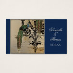 Cartes De Visite Cartes-maquettes de mariage Favor - Peacock Vintag<br><div class="desc">Tags Cadeaux favoris correspondants pour la réception ou la décoration de Fête des mariées. PALETTE DE COULEUR : turquoise, bleu aqua, tan mocha & noir. DESIGN COLLECTION : Cet ensemble de faire-part de mariage moderne et sophistiqué a un charme vintage moderne et élégant. Créé avec une sélection d'éléments d'art Vintages...</div>