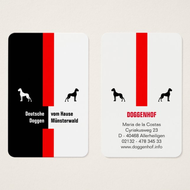 Cartes De Visite Cartesdevisitepourchiens (Devant & derrière)