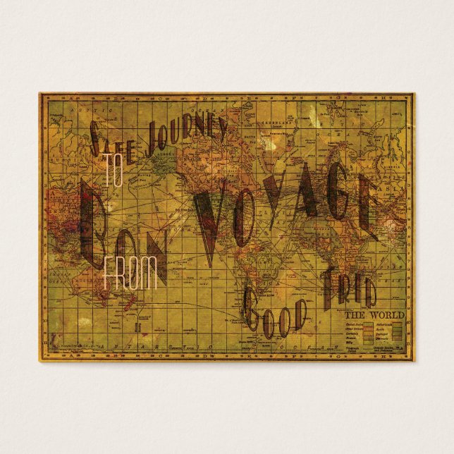 Cartes De Visite Cartographier mes voyages (Devant)