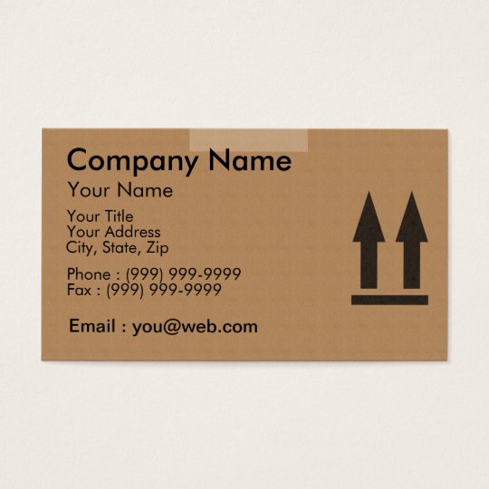 Cartes De Visite carton d'emballage