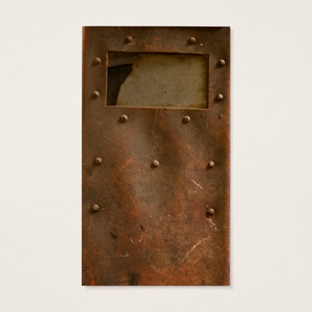 Cartes De Visite Casque de soudage rouillé (Dos)