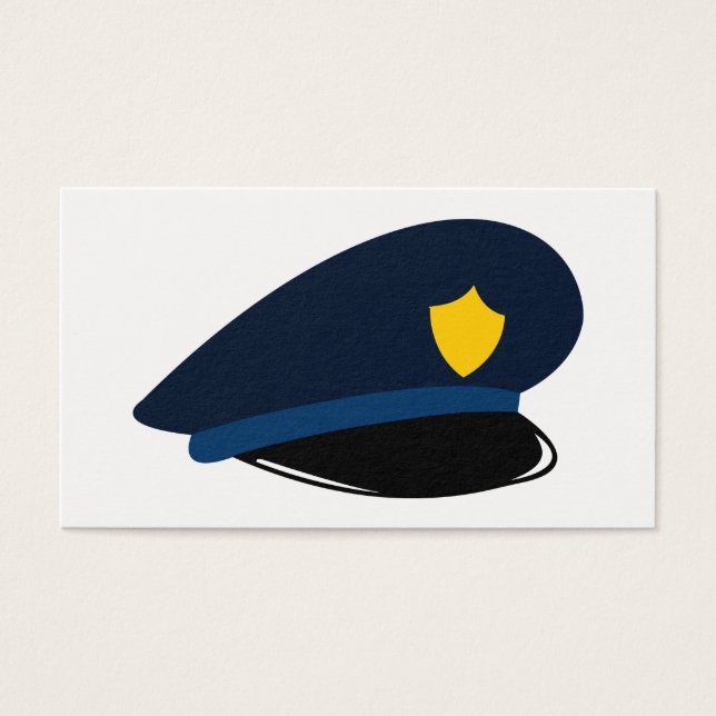 Cartes De Visite Casquette de police (Devant)