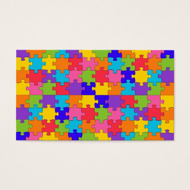 Cartes De Visite casse-tête de l'autisme (Devant)