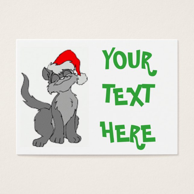 CARTES DE VISITE CAT PÈRE NOËL (Devant)