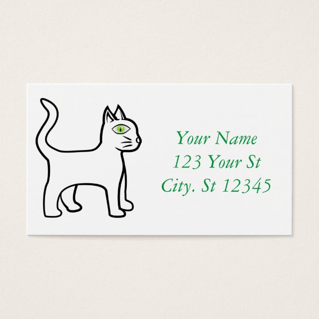 Cartes De Visite Cat vert Thunder_Cove (Devant)