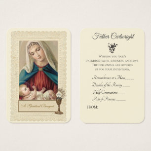 Cartes De Visite Catholic Priest Spiritual Bouquet Holy Cards