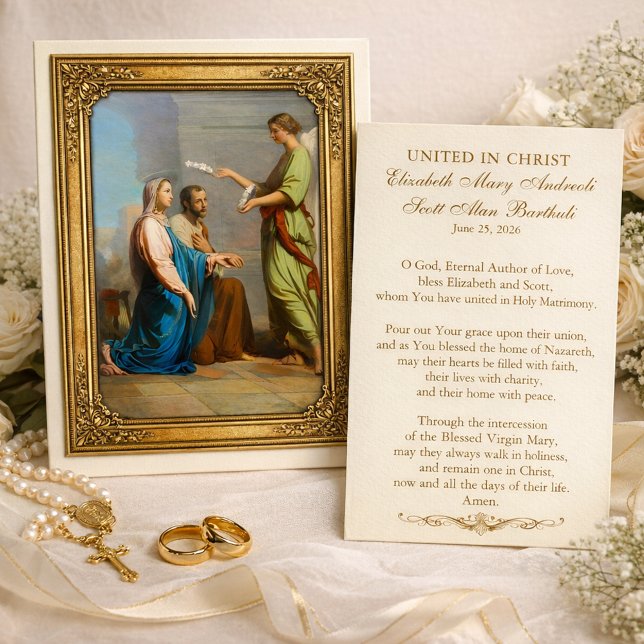 Cartes De Visite Catholic Wedding Prayer Betrothal Mary Joseph (Créateur téléchargé)