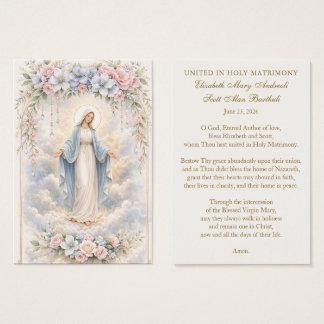 Cartes De Visite Catholic Wedding Prayer – Our Lady of Grace