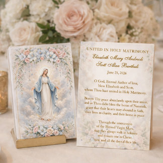 Cartes De Visite Catholic Wedding Prayer – Our Lady of Grace