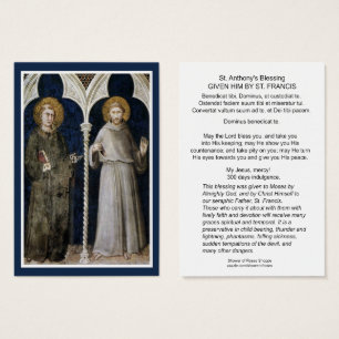 Cartes De Visite Catholique Saint-Antoine Saint-François Bienheureu