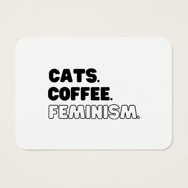 Cartes De Visite Cats Café Féminisme (Devant)