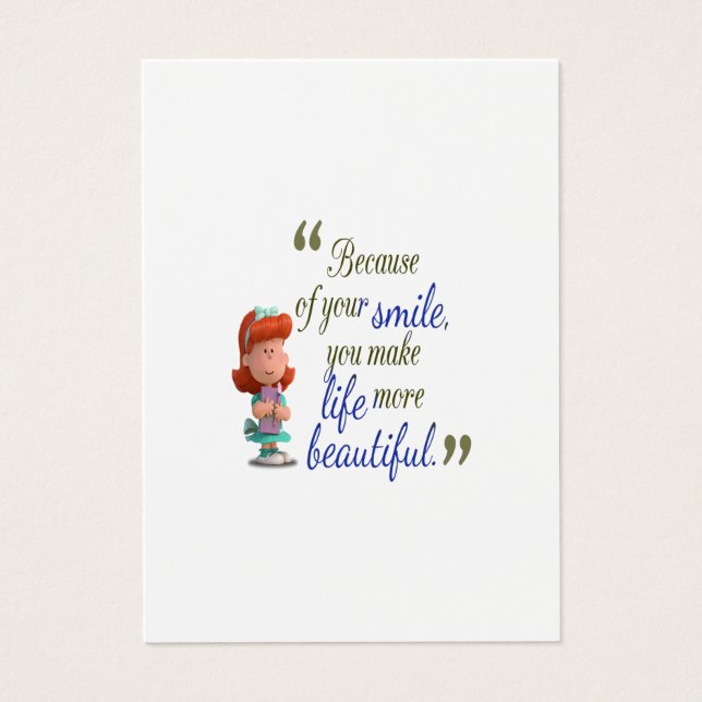 Cartes De Visite cause of your smile (Devant)