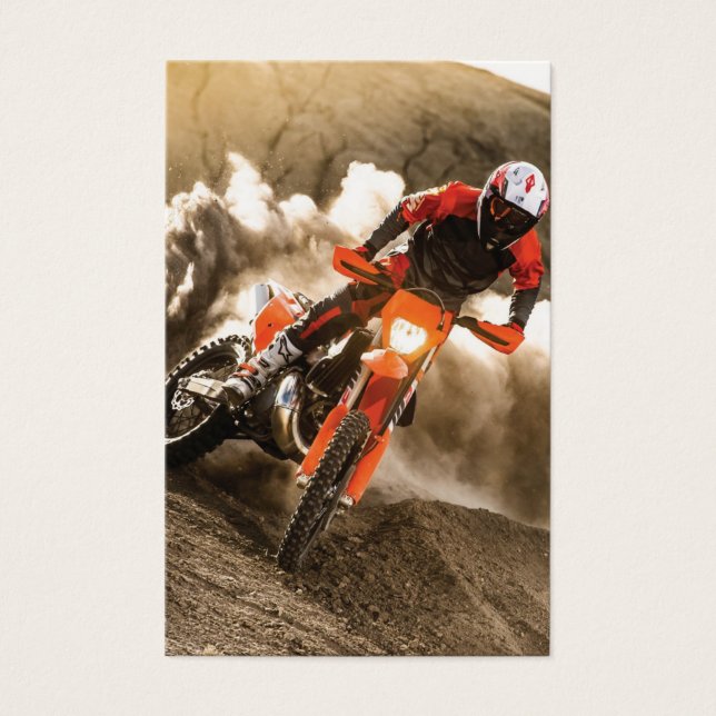 Cartes De Visite Cavalier de Motocross (Devant)