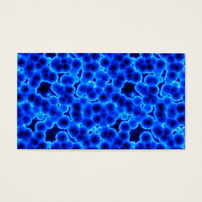 Cartes De Visite Cellules 3D bleues (Devant)
