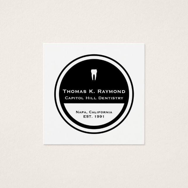 Cartes De Visite Cercle dentaire personnalisable (Devant)