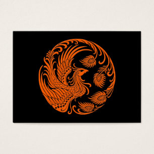 Cartes De Visite Cercle orange traditionnel de Phoenix