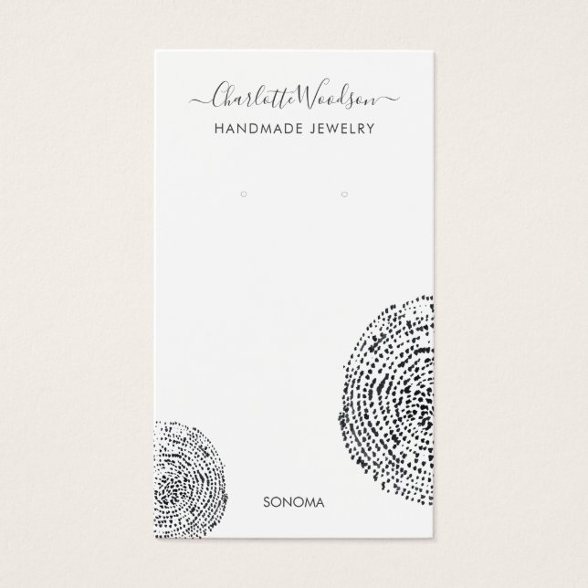 Cartes De Visite Cercles Abstraits peints à la brosse (Devant)