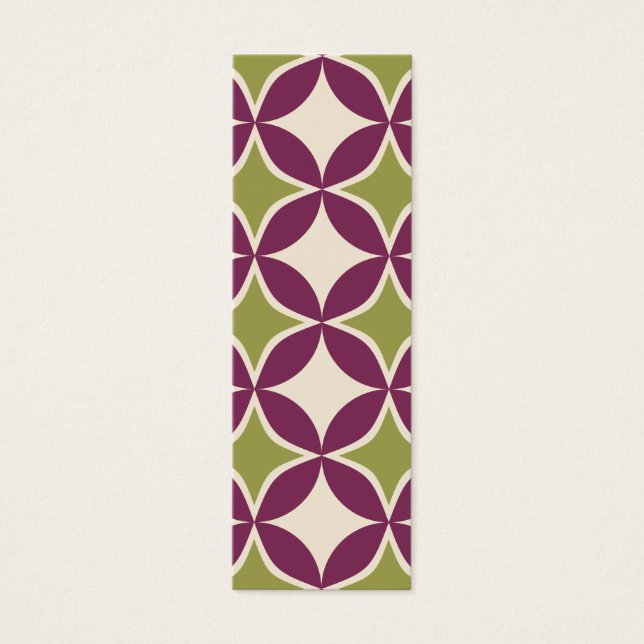 Cartes De Visite Cercles pourpres et verts (Devant)