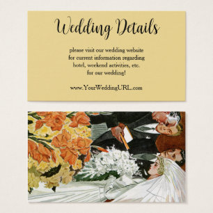 Cartes De Visite Cérémonie de mariage vintage, Mariée Groom Nouveau
