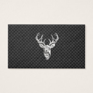 Cartes De Visite Cerfs communs sauvages argentés sur le décor de
