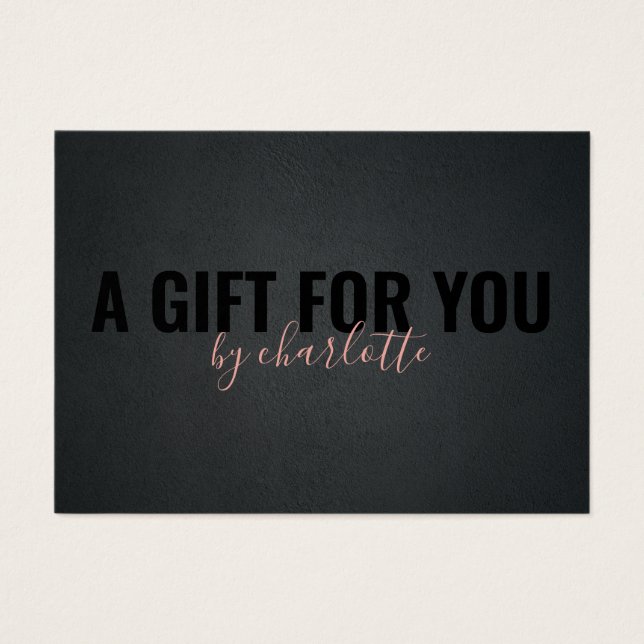 Cartes De Visite Certificat cadeau d'artiste maquillage rose noir t (Devant)