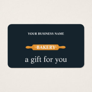 Cartes De Visite Certificat Cadeau de la Boulangerie Modern Rolling