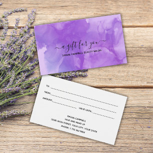 Cartes De Visite Certificat cadeau de marbre et de Parties scintill