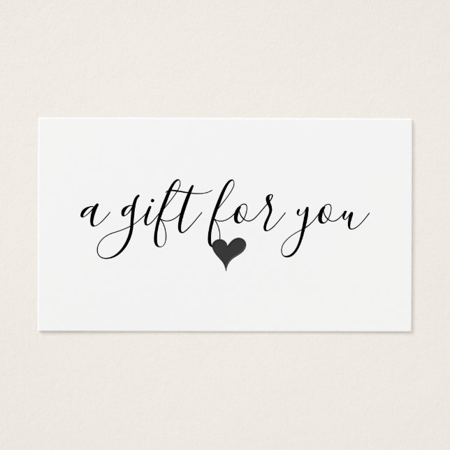 Cartes De Visite Certificat cadeau d'entreprise simple et moderne (Devant)