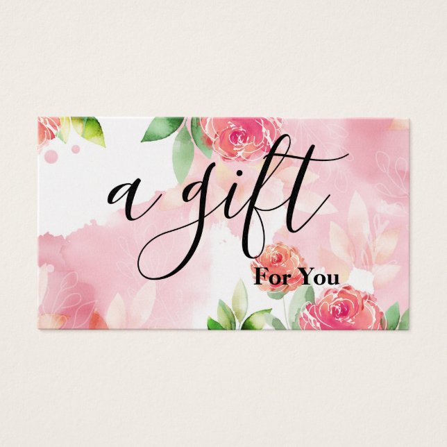 Cartes De Visite Certificat cadeau d'entreprise simple et moderne (Devant)