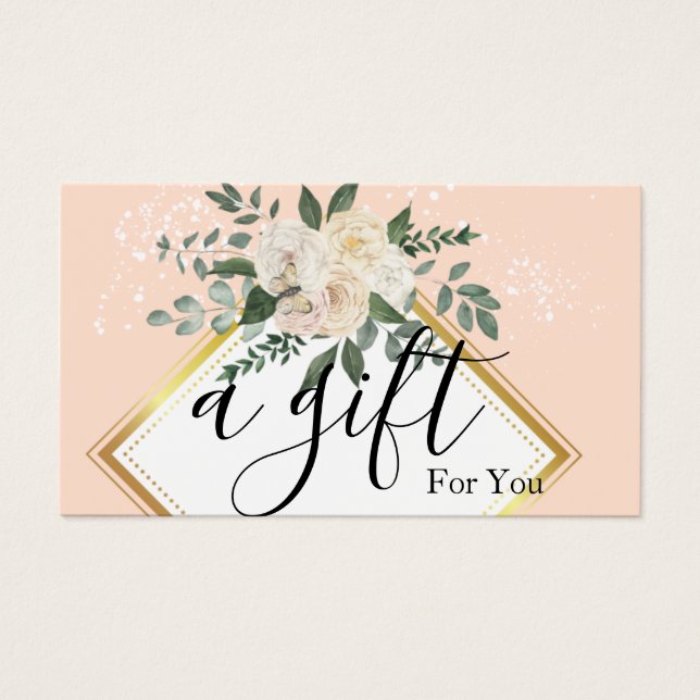 Cartes De Visite Certificat cadeau d'entreprise simple et moderne (Devant)