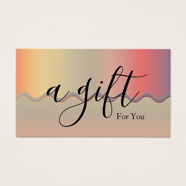 Cartes De Visite Certificat cadeau d'entreprise simple et moderne (Devant)